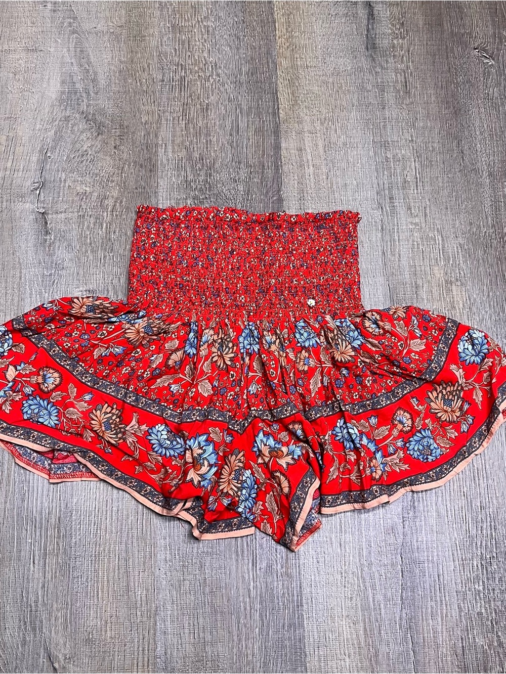 NATURAL LIFE Red Floral High Waist Women’s Shorts